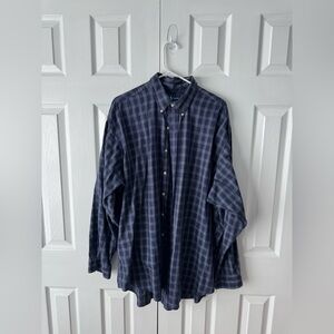 Vintage Polo Ralph Lauren Blake Blue Plaid Button Down XXL
